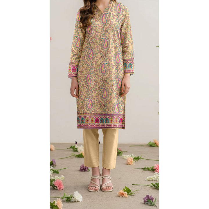 Unstitched Printed Slub Khaddar Shirt UW5012