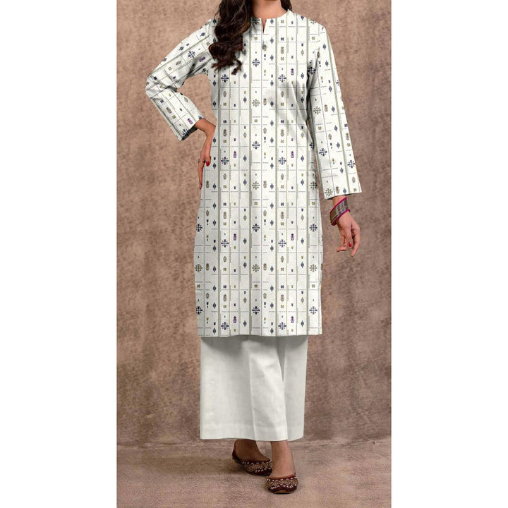 1PC- Unstitched Printed Slub Khaddar Shirt UW5016