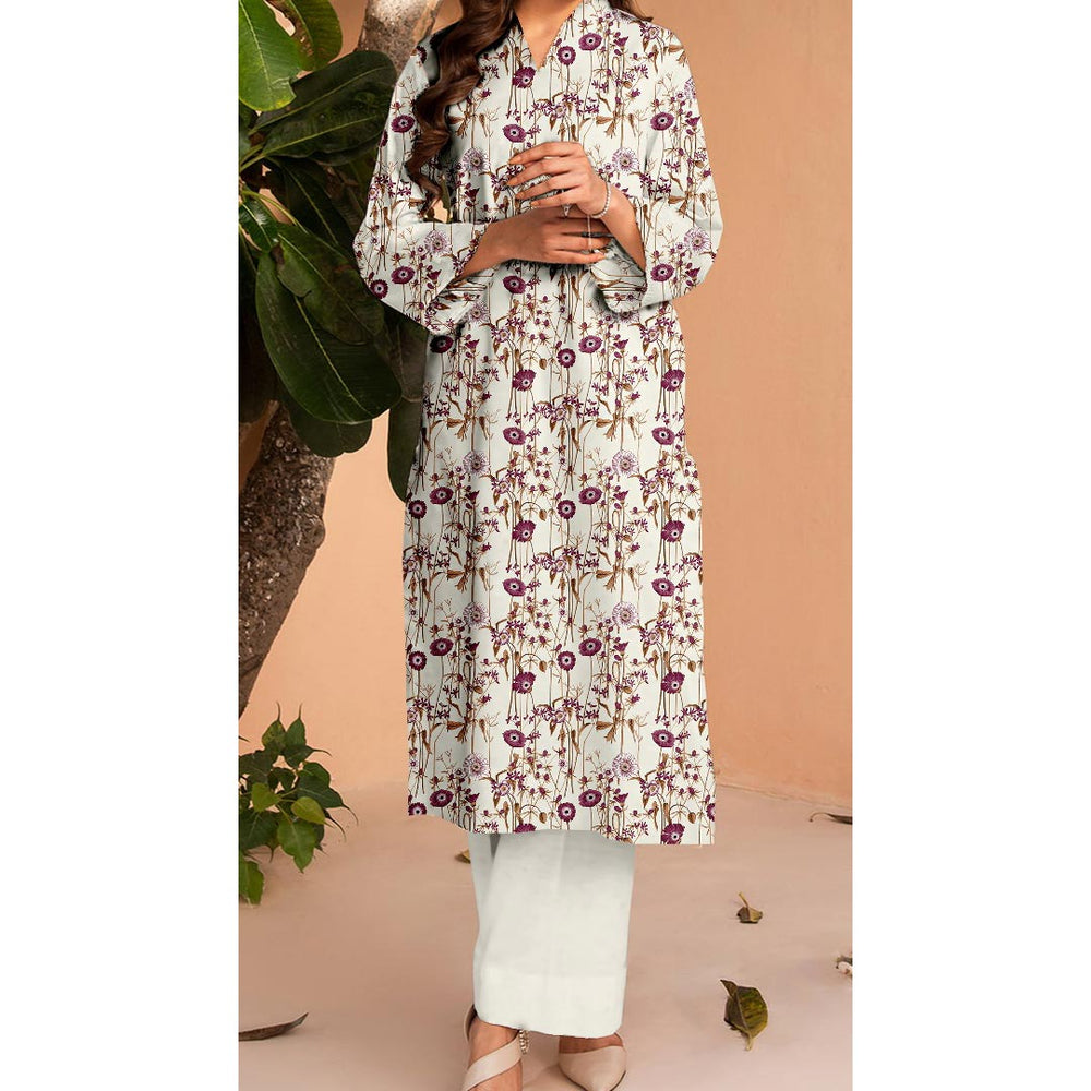 1PC- Unstitched Printed Slub Khaddar Shirt UW5017
