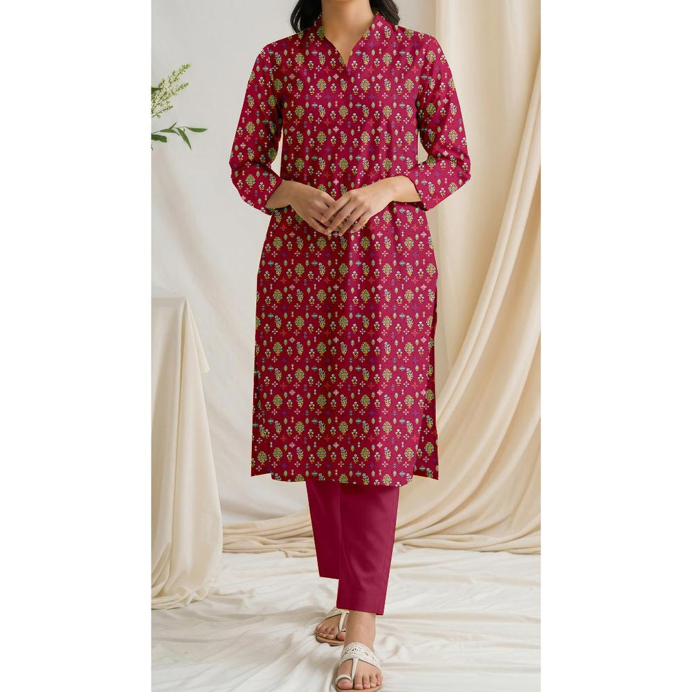 1PC- Unstitched Printed Slub Khaddar Shirt UW5020
