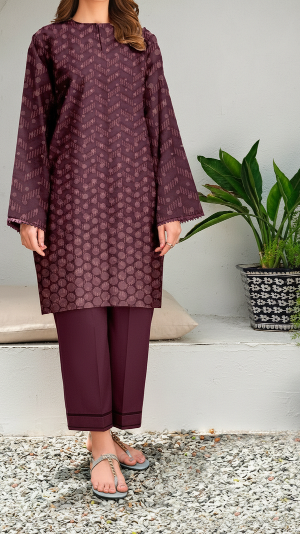 Printed Slub Khaddar Shirt UW5024