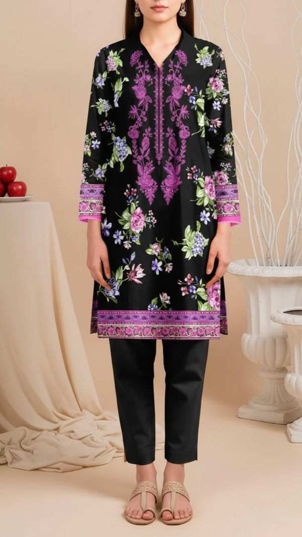 Printed Slub Khaddar Shirt UW5026
