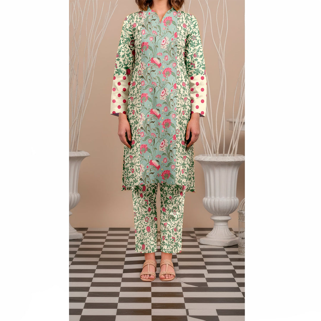 2 PC Printed Slub Khaddar Suit UW5031