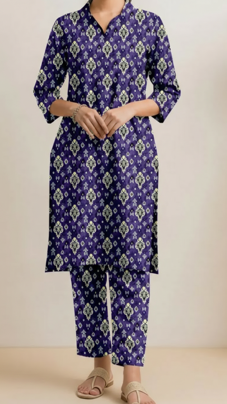 2PC Unstitched Slub Khaddar Suit UW5034