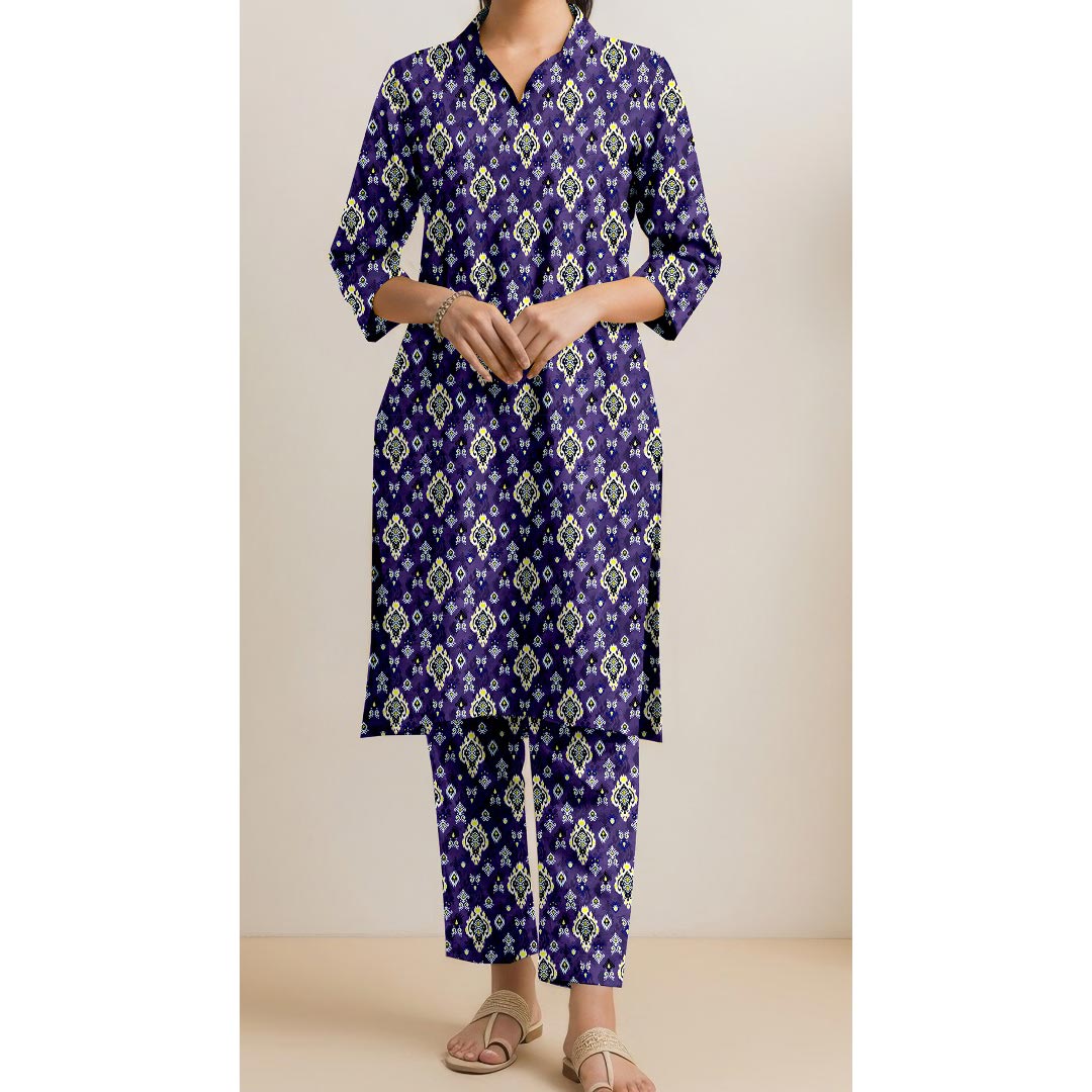 2PC- Unstitched Slub Khaddar Suit UW5034