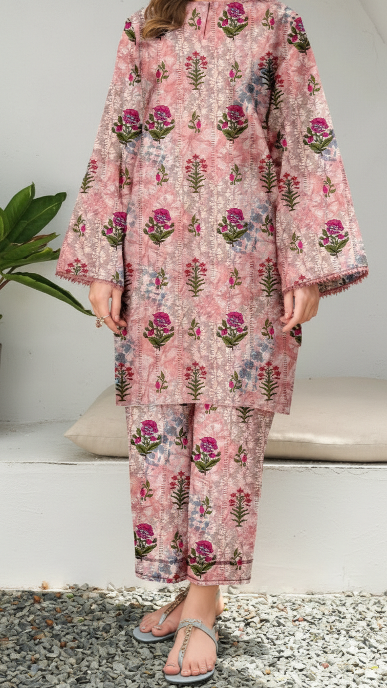 2 PC Unstitched Slub Khaddar Suit UW5035