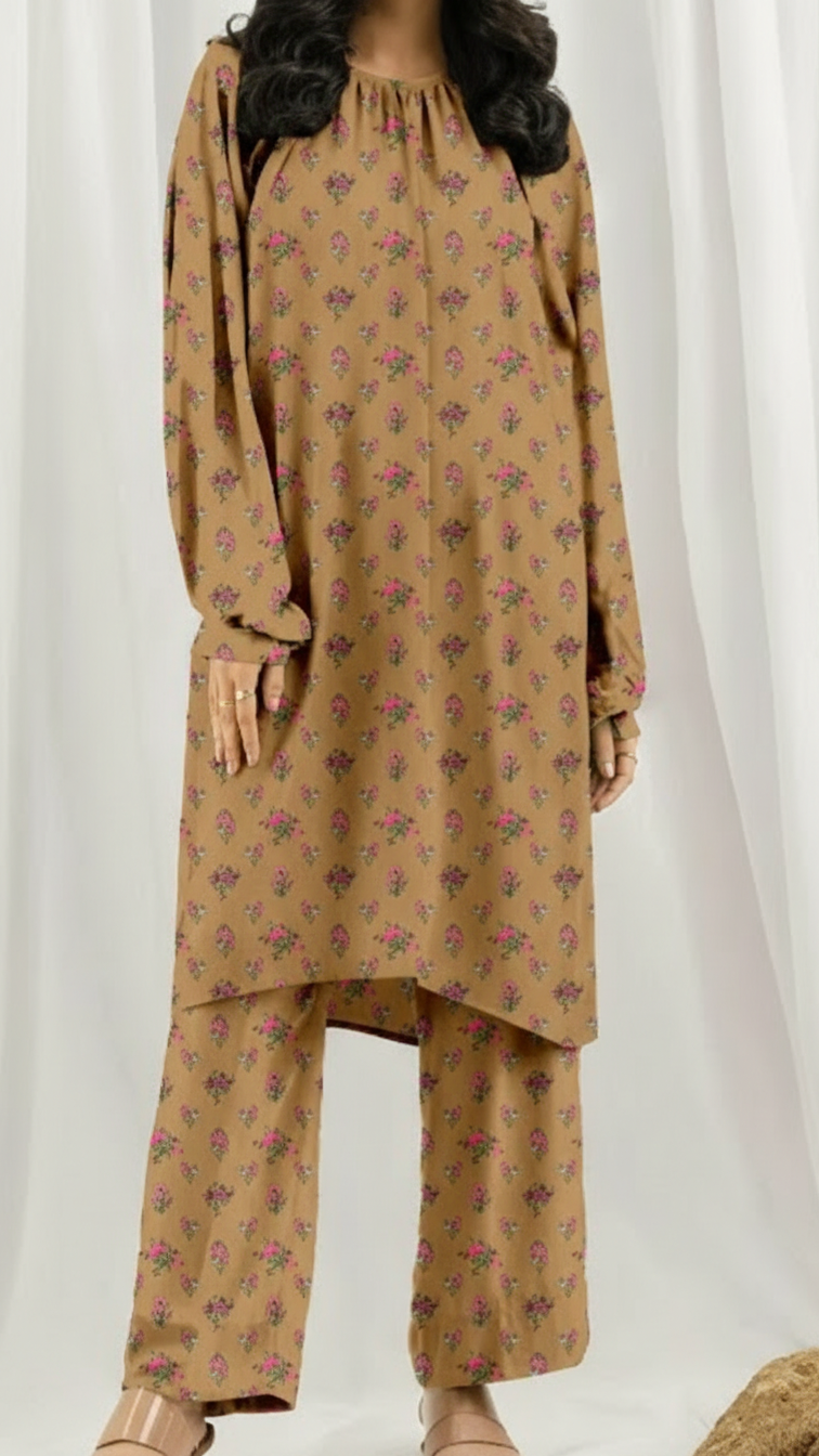 2PC Unstitched Slub Khaddar Suit UW5041