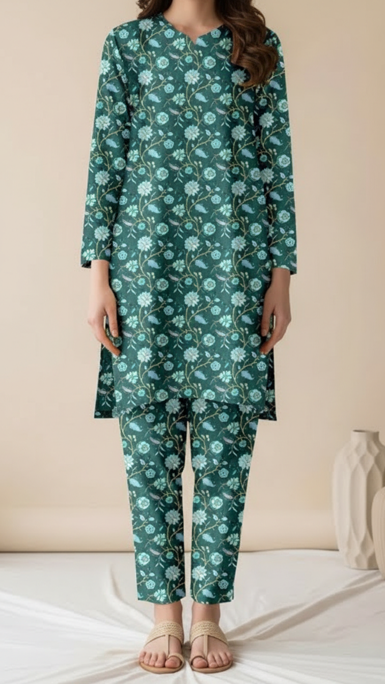 2PC Unstitched Slub Khaddar Suit UW5042