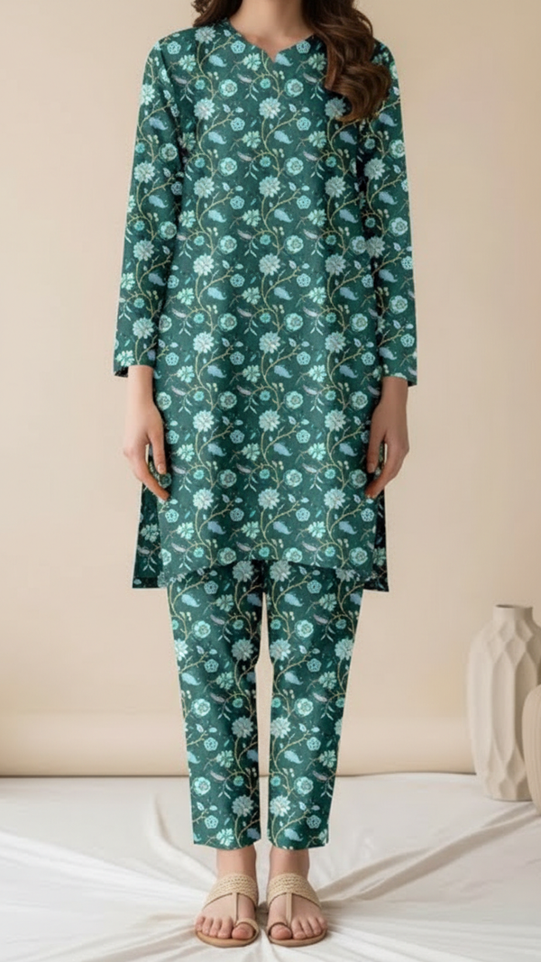 2PC Unstitched Slub Khaddar Suit UW5042