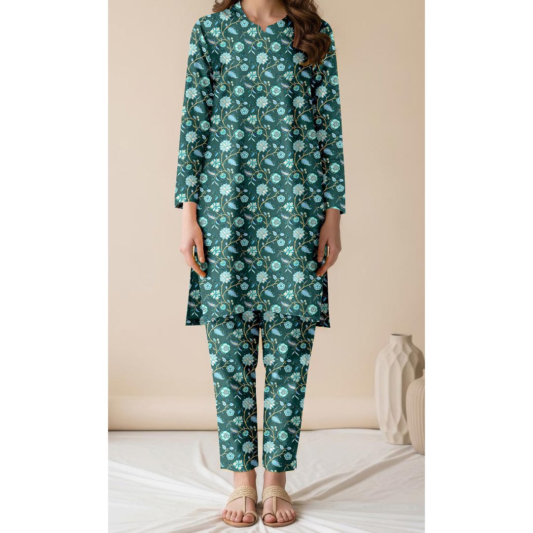 2PC- Unstitched Slub Khaddar Suit UW5042