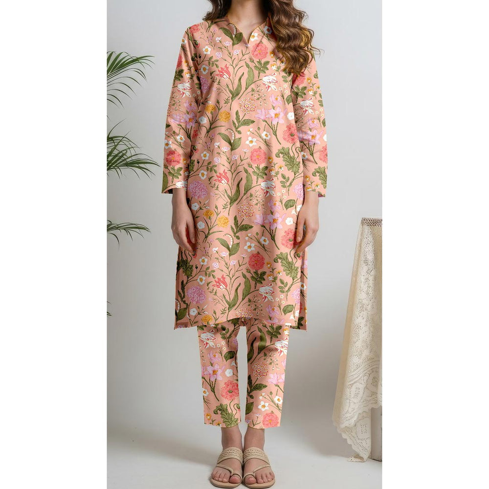 2PC- Unstitched Slub Khaddar Suit UW5043