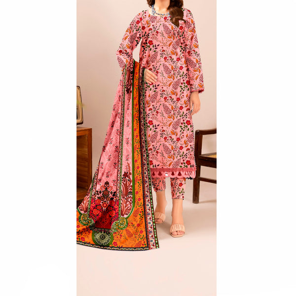 3 PC Printed Slub Khaddar Suit UW5059