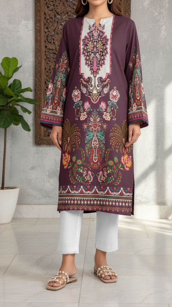 Unstitched Printed Shirt UW5063