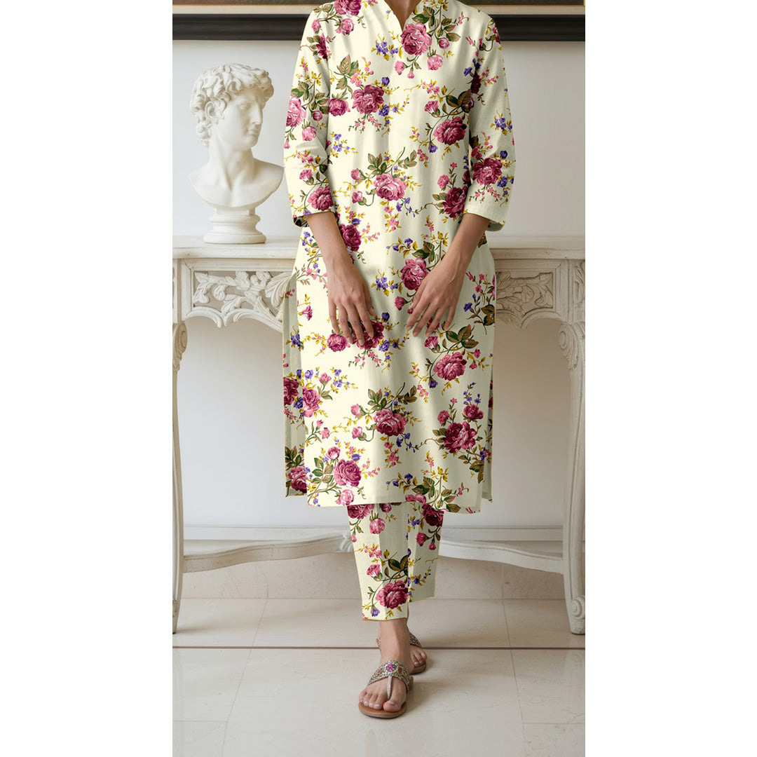 2 PC Unstitched Printed Suit UW5077