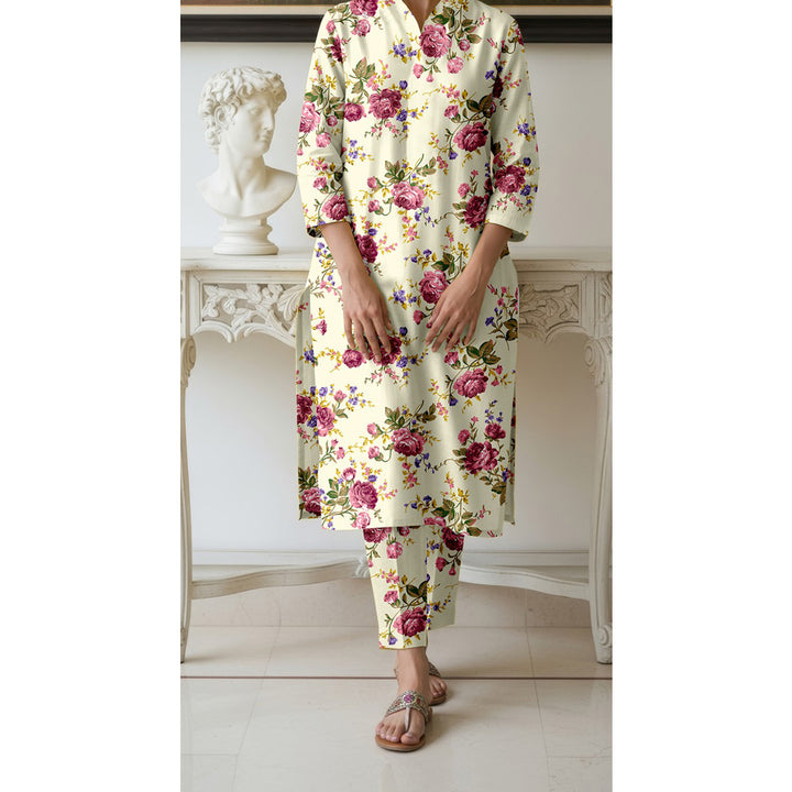 2 PC Unstitched Printed Suit UW5077