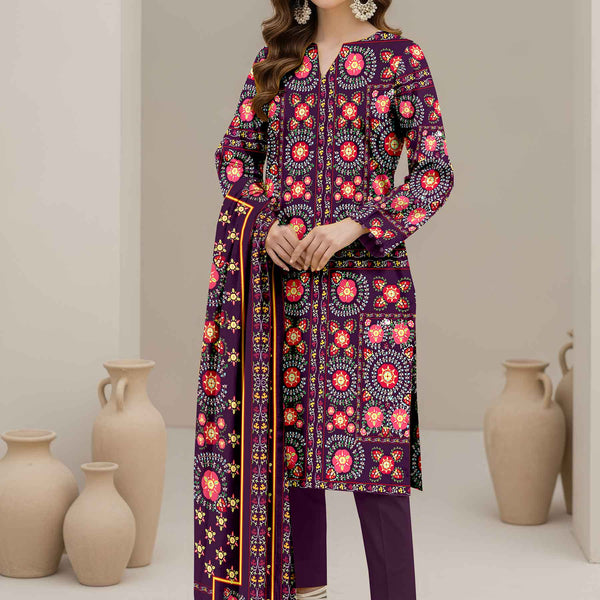 3PC Unstitched Printed Suit UW5094