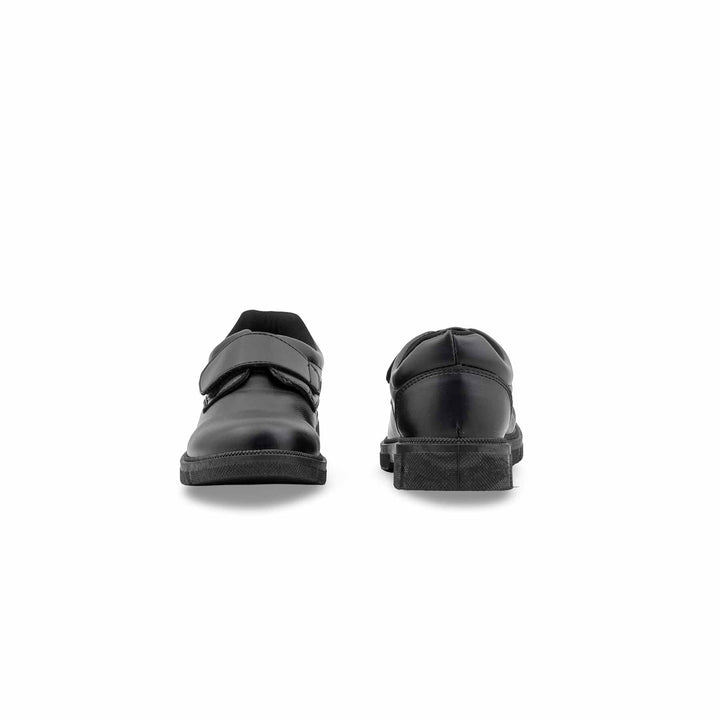 Boys Black Velcro Strap School Shoes WKS017