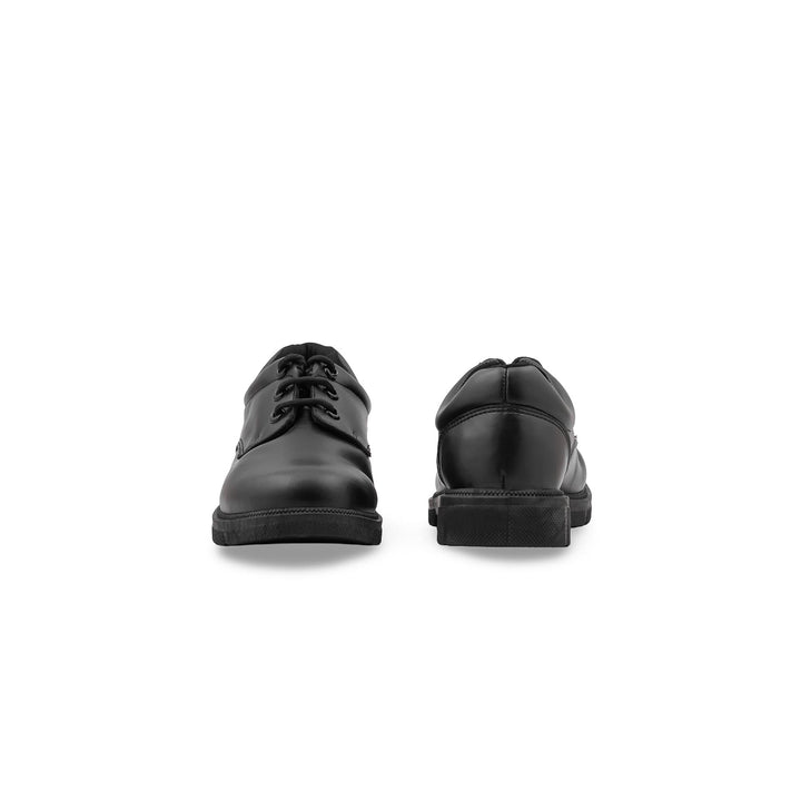 Boys Black Lace Up School Shoes WKS019