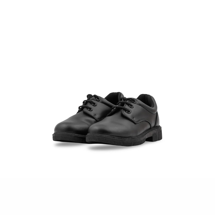 Boys Black Lace Up School Shoes WKS019