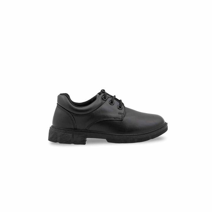 Boys Black Lace Up School Shoes WKS020