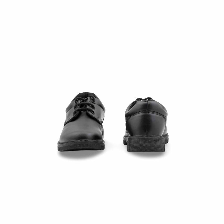 Boys Black Lace Up School Shoes WKS020