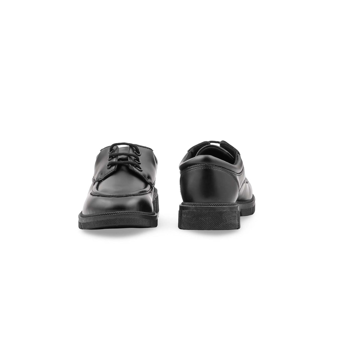 Boys Black Lace Up School Shoes WKS022