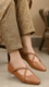 Tan Women Pumps WN1211