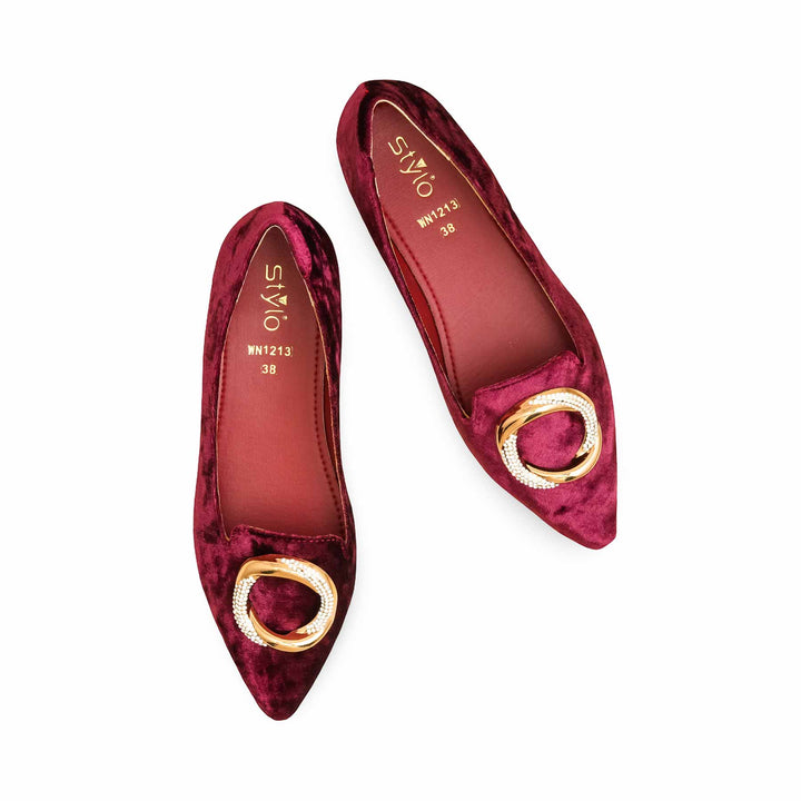 Maroon Women Pumps WN1213