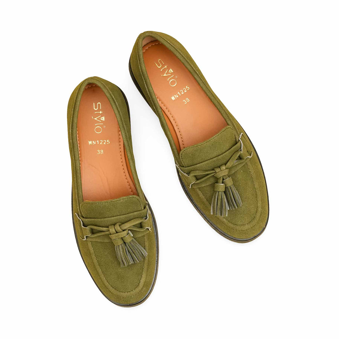 Green Moccasin For Ladies WN1225