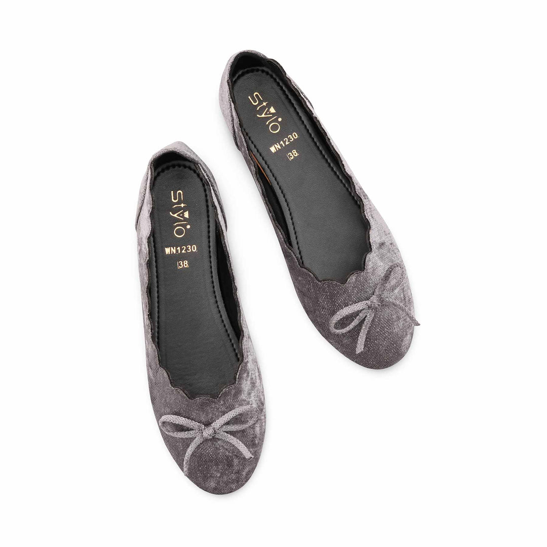 Grey Winter Pumps For Women WN1230