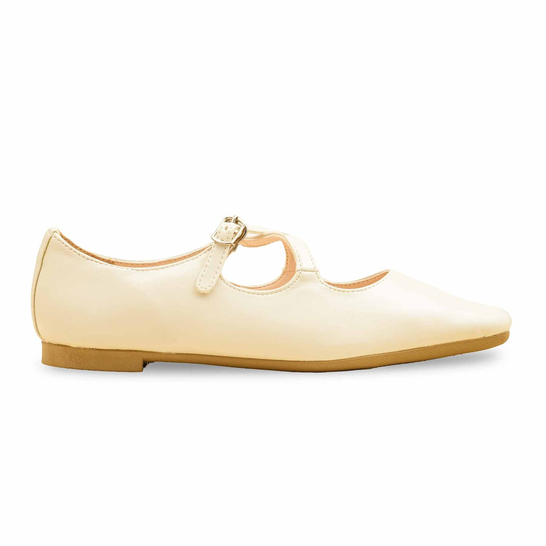 Cream Pumps For Ladies WN1232