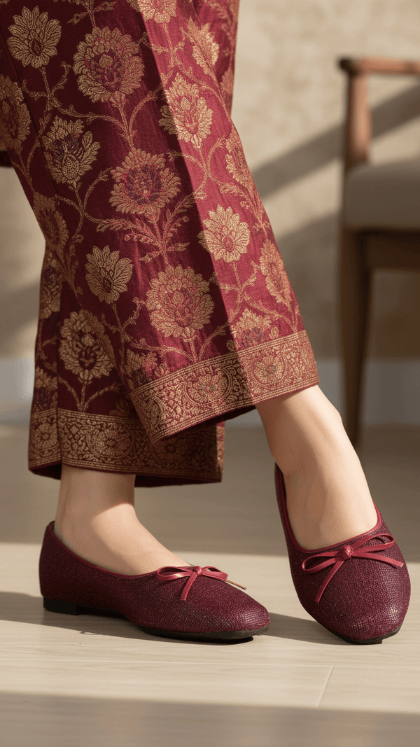 Maroon Pumps For Women WN1244