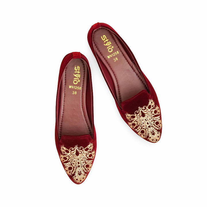 Maroon Pumps For Women WN1258
