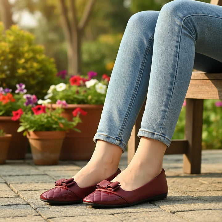 Maroon Pumps For Women WN1259