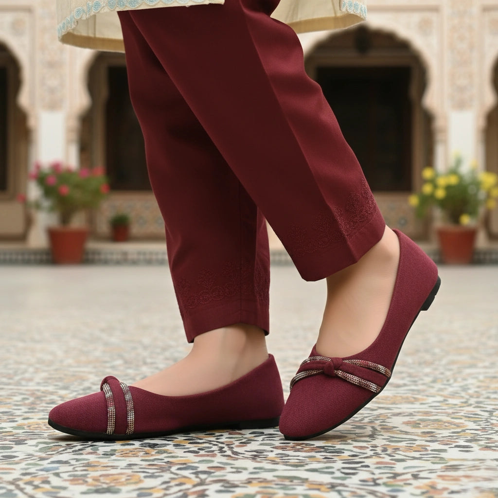 Maroon Pumps For Women WN1268