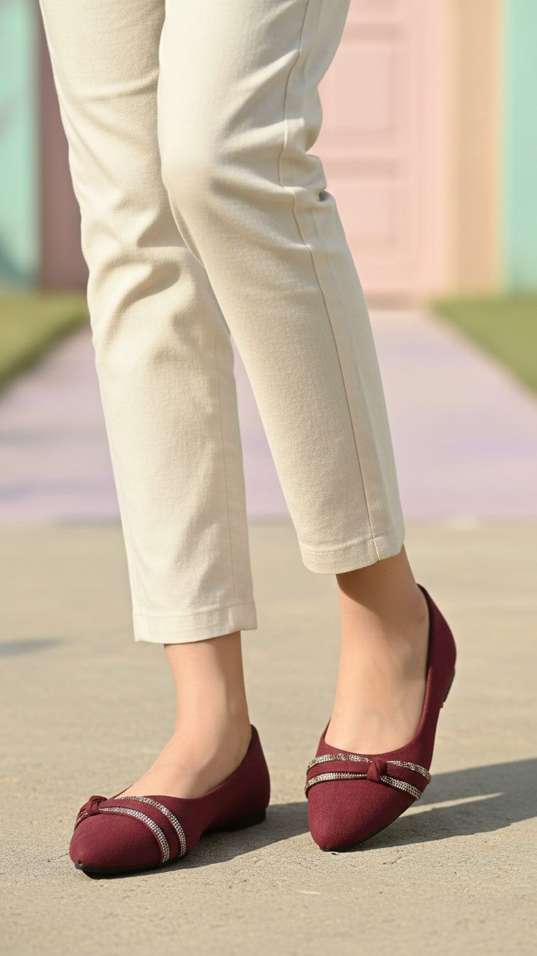 Maroon Pumps For Women WN1268