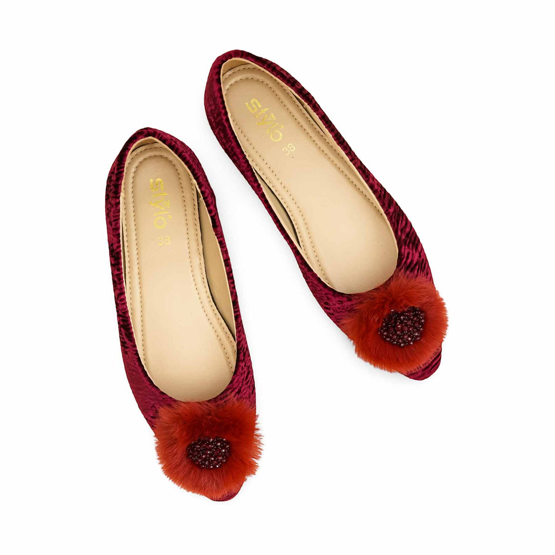 Maroon Women Pumps WN1274