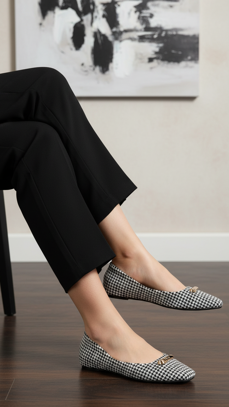 Black Winter Pumps For Women WN1293