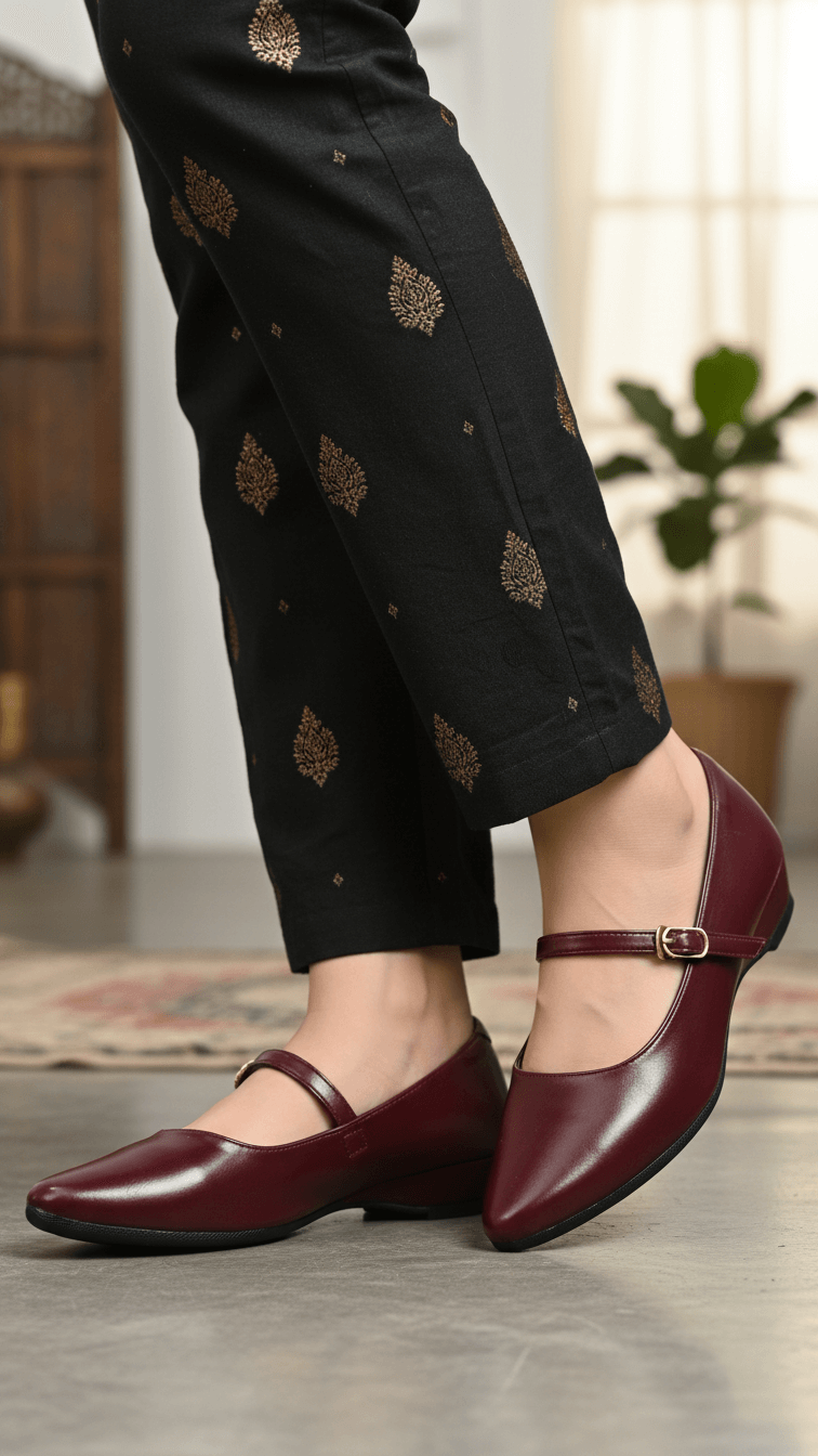 Maroon Pumps For Ladies WN1297