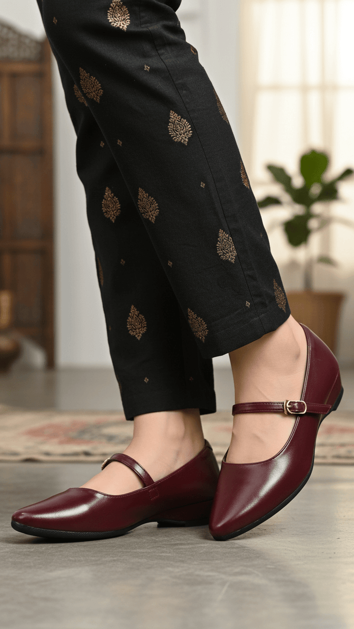 Maroon Pumps For Ladies WN1297