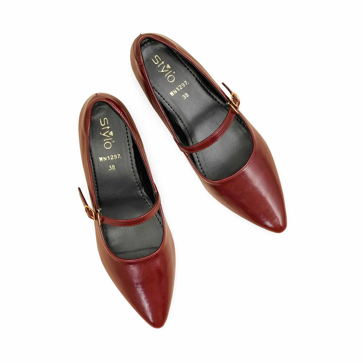 Maroon Pumps For Ladies WN1297