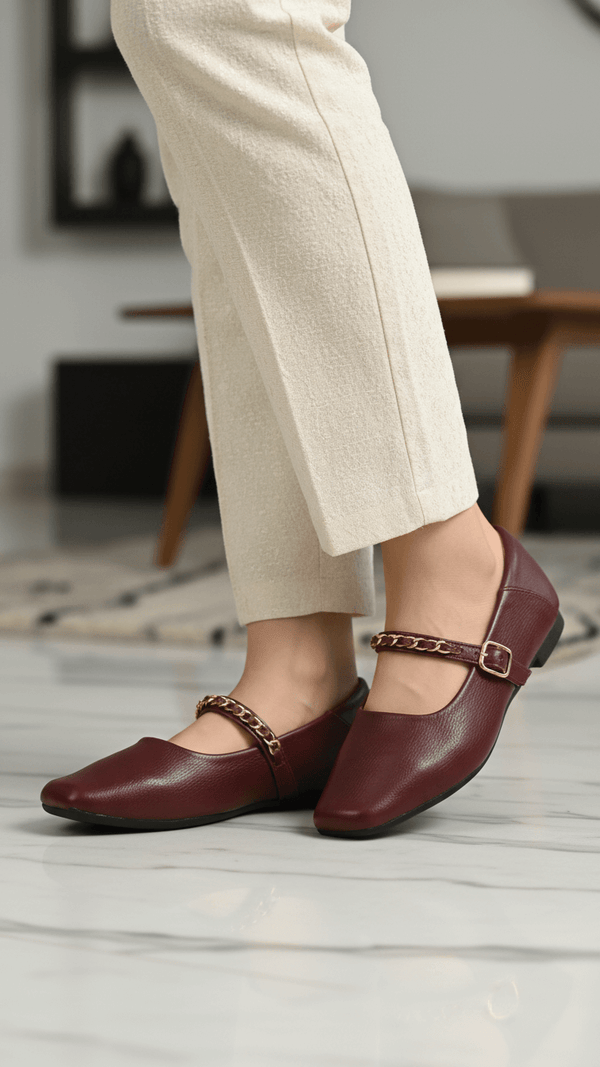 Maroon Pumps For Ladies WN1298
