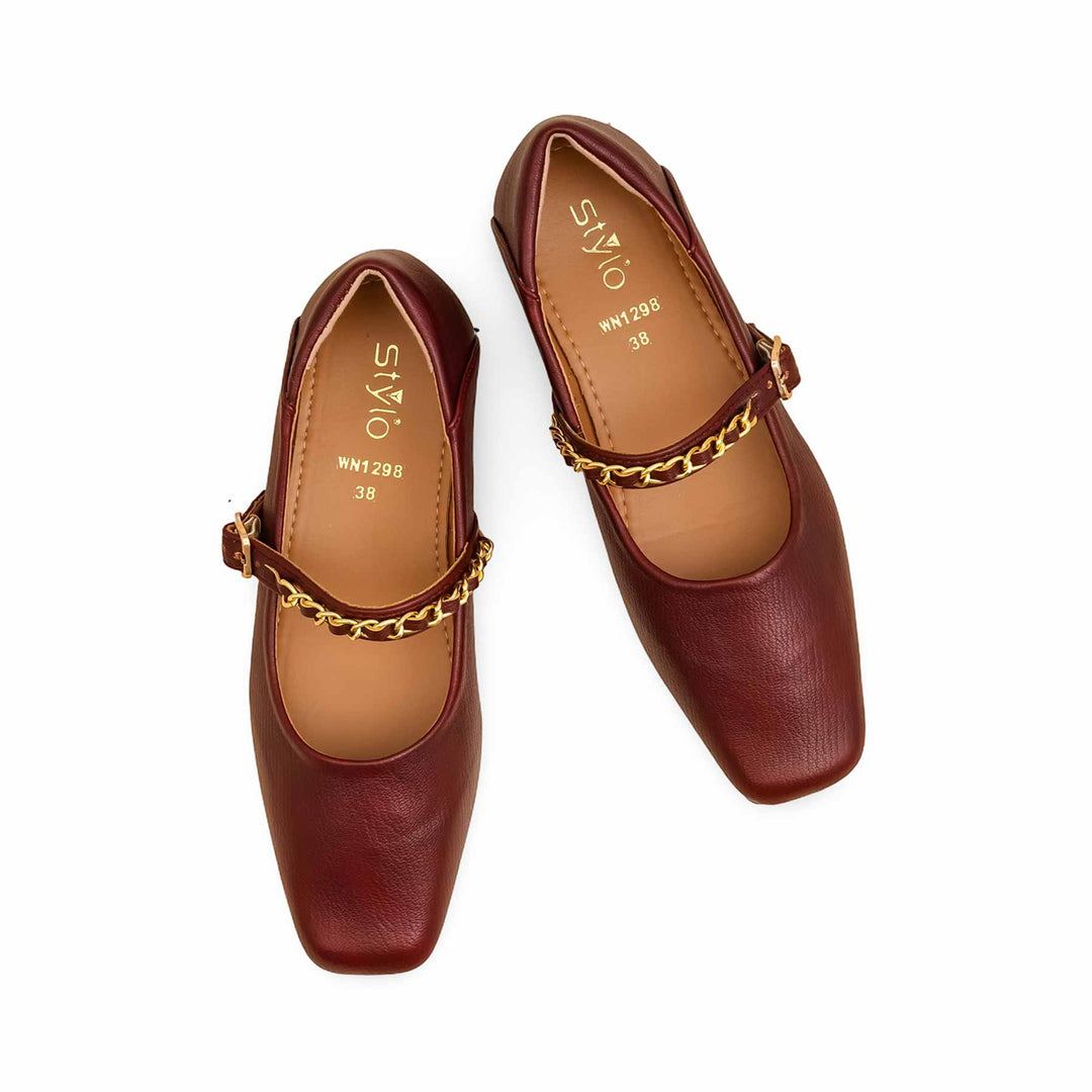 Maroon Pumps For Ladies WN1298