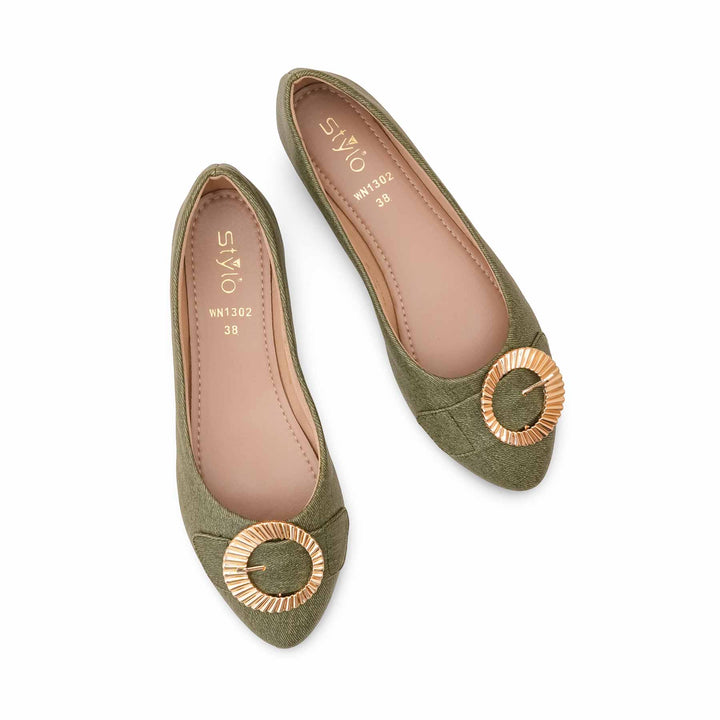 Olive Pumps For Ladies WN1302