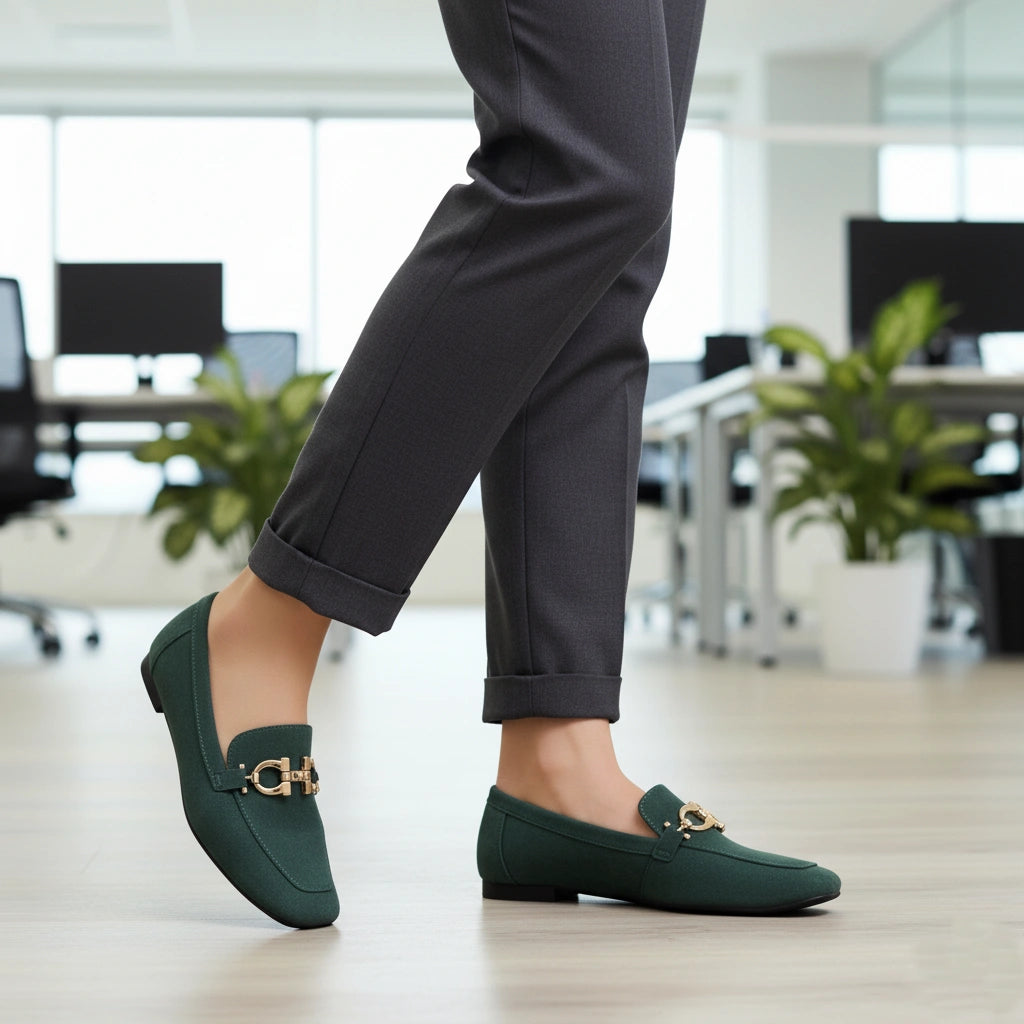 Green Women Moccasin WN1305