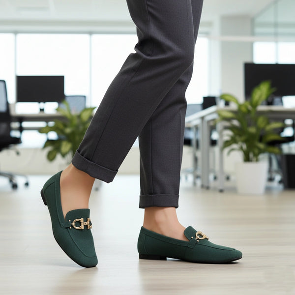 Green Women Moccasin WN1305