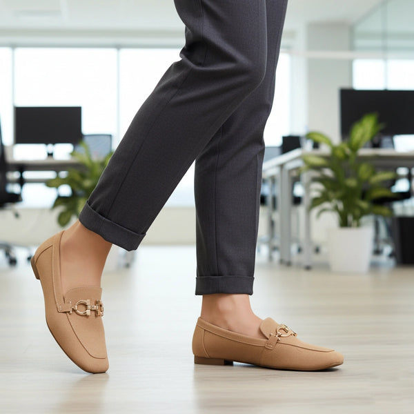 Beige Women Moccasin WN1305