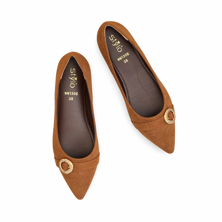 Brown Moccasin For Ladies WN1308