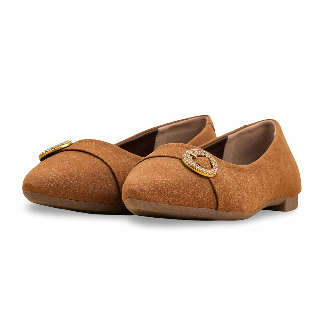 Brown Moccasin For Ladies WN1308