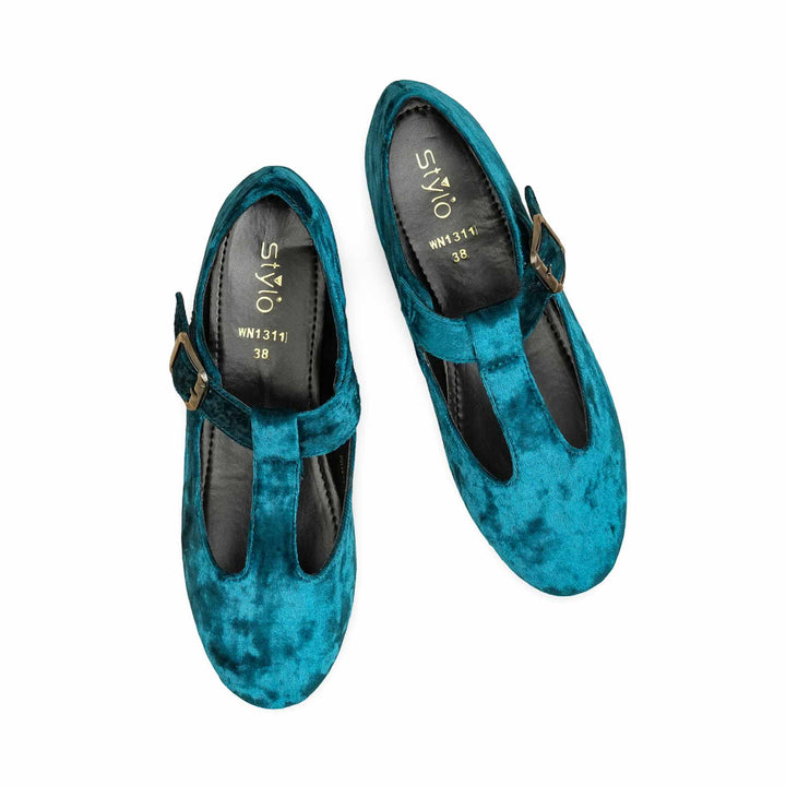 Teal Blue Pumps For Women WN1311